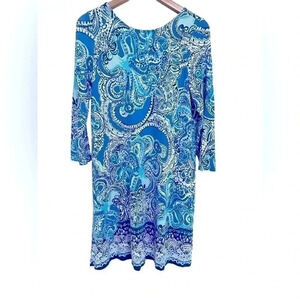 Lilly Pulitzer Ophelia Dress Coastal Blue Legga Sea Octopus Straps Size Medium